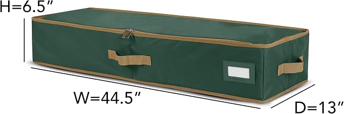 Covermates Keepsakes Gift Wrap Storage Organizer – Heavy-Duty Polyester with Buckle Straps & Interior Pockets – Holds Up to 15 Rolls of Gift Wrap with Handles & Label Window, Green - Image 3