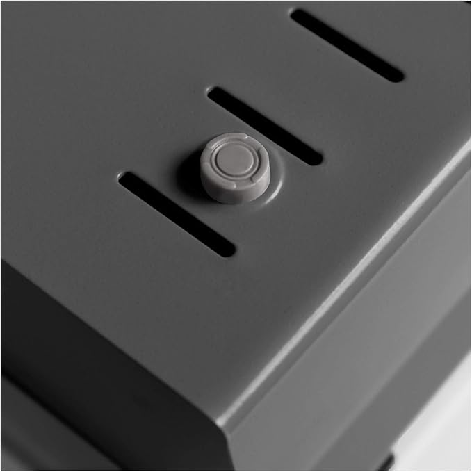 Acrimet 4 x 6 Card File Holder Organizer Box Metal Base Heavy Duty (AZ Index Cards and Divider Included) (Gray Color with Clear Crystal Plastic Lid Cover) | With A-Z Index & Non-Slip - Image 5