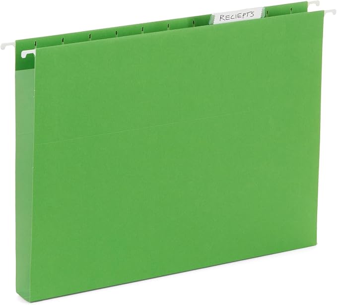Blue Summit Supplies 25 Expandable Hanging File Folders, 1", Assorted | Letter size, 11pt, 1 in expansion, reinforced, tabs included, for bulky files, charts, and manuals - Image 6