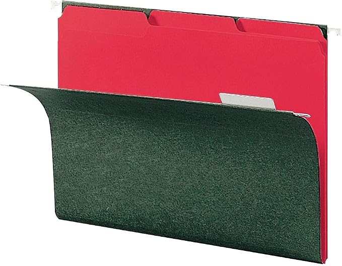 Smead Interior File Folder, 1/3-Cut Tab, Letter Size, Red, 100 per Box, Expandable File Folders for Filing Cabinet - Image 5