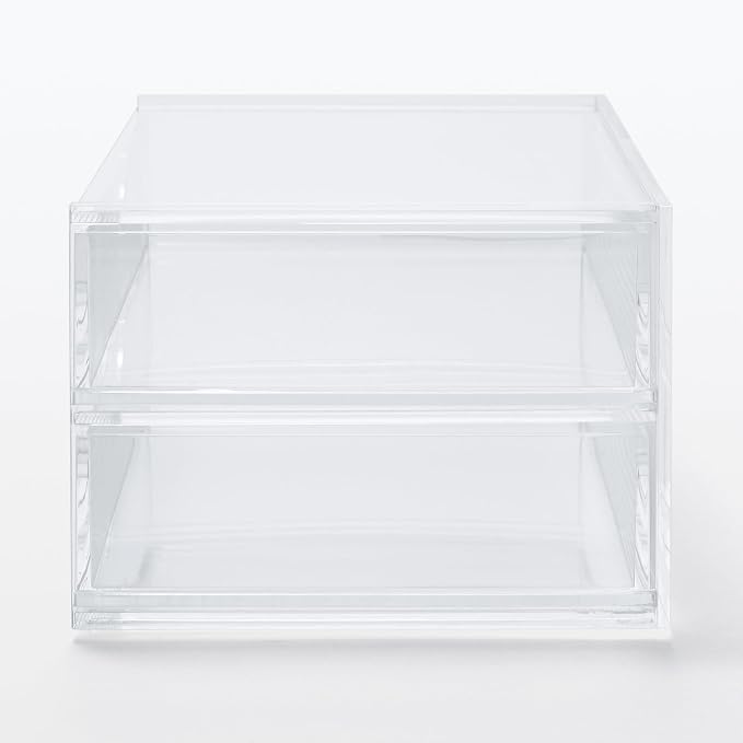Muji Acrylic Stackable 2-Drawer Storage Case, Small,17.5 cm Width x 13 cm Depth x 9.5 cm Height - Image 5