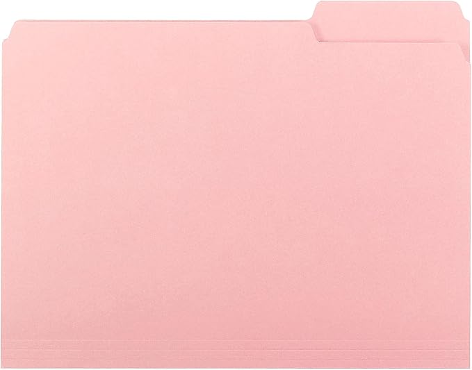 Smead Interior File Folder, 1/3-Cut Tab, Letter Size, Pink, 100 per Box, Expandable File Folders for Filing Cabinet - Image 3