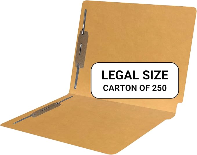 Goldenrod File Folders, Doctor Stuff, Legal Size Reinforced End Tab Folder with 2" Bonded Fastener on Inside Front and Back, 14 pt Stock, Carton of 250 by DoctorStuff