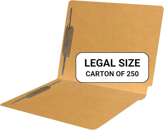 Goldenrod File Folders, Doctor Stuff, Legal Size Reinforced End Tab Folder with 2" Bonded Fastener on Inside Front and Back, 14 pt Stock, Carton of 250 by DoctorStuff