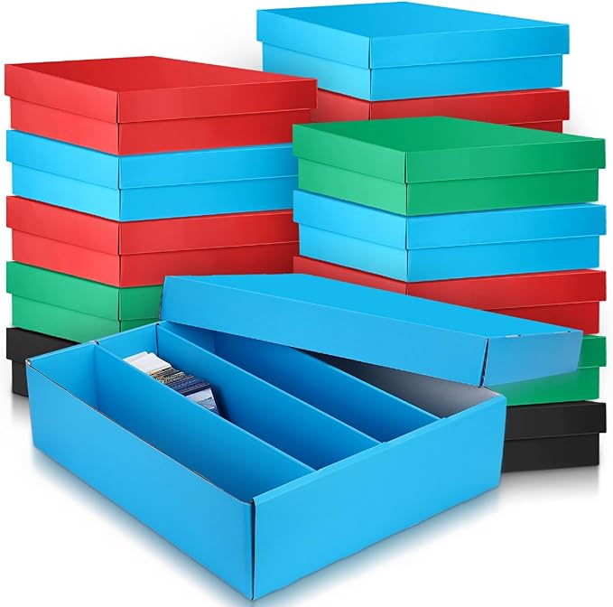 Seajan 16 Pcs 3200 Count Trading Card Storage Box Moisture Sports Card Boxes Bulk for Gaming Cardboard Sorting Collecting by Seajan