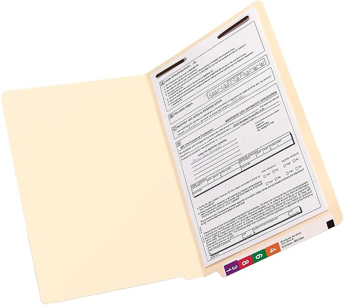 Smead End Tab 1-Fastener File Folder, Shelf-Master® Reinforced Straight-Cut, Legal Size, Manila, 50 Count, 37110 - Image 6