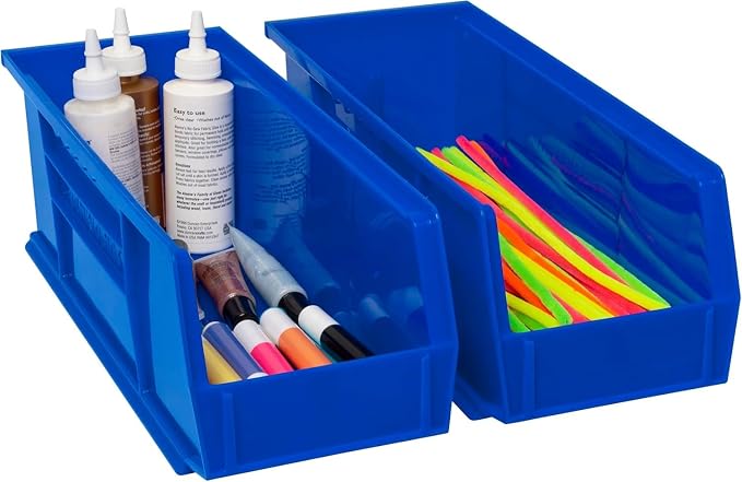 Akro-Mils 30234 AkroBins Plastic Storage Bins, 15"x5"x5", Blue, 12-Pack | Space-Saving Stackable Bins for Garage, Pantry, Craft Organization - Image 4