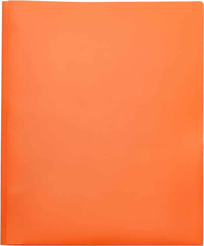 Amazon Basics Heavy Duty Plastic Folders with 2 Pockets for Documents, Letter Size Paper, School Supplies Organization, Assorted Colors, Pack of 12 - Image 6