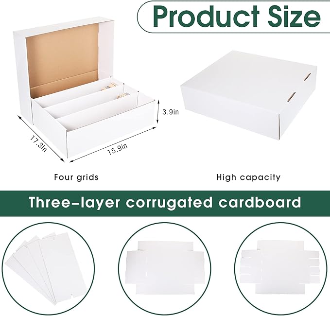 Yexiya 1 Pcs 3200 Count Sports Card Storage Boxes White Trading Card Box Collectible Trading for Soccer Baseball Game - Image 2