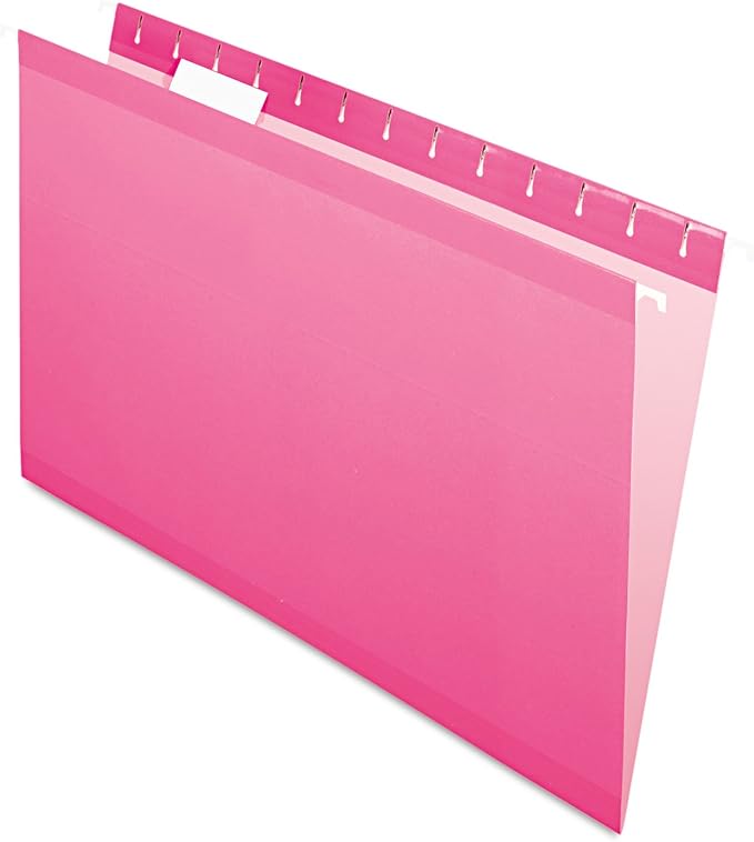 Pendaflex 415315PIN Hanging Folder, 1/5 Tab Cut, Legal, 25/BX, Pink by Unknown