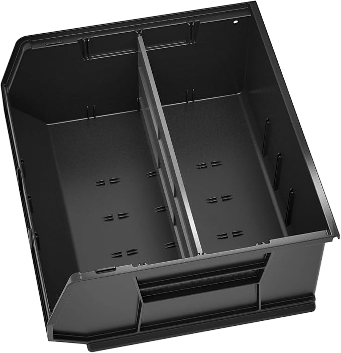 Akro-Mils 30250 AkroBins Plastic Storage Bins, 15"x16"x7", Black, 6-Pack | Space-Saving Stackable Bins for Garage, Pantry, Craft Organization - Image 9