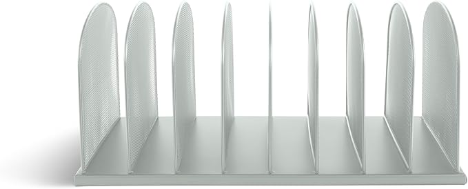 Safco Onyx Desk Organizer with 8 Vertical Sections, File Organizer for Home, Office, Classroom & More, Steel Mesh Construction by SafcoProducts