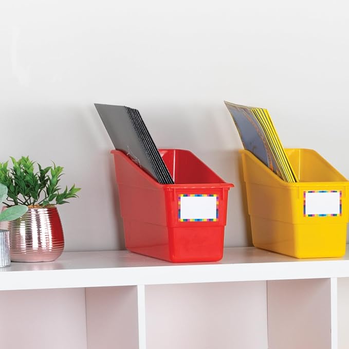 Really Good Stuff Durable Book & Binder Holders, 12-Pack, Red | 5.5" x 12.5" x 7.5", Classroom Organization, Storage Solution, Sturdy & Versatile - Image 3