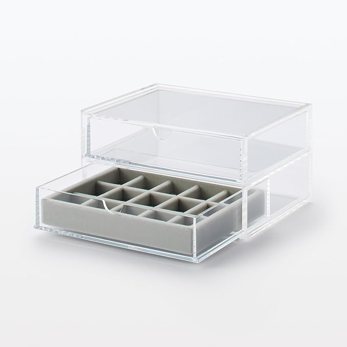 Muji Acrylic Stackable 2-Drawer Storage Case, Small,17.5 cm Width x 13 cm Depth x 9.5 cm Height - Image 8