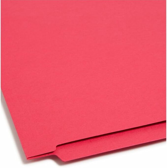 Smead End Tab Fastener File Folder, Shelf-Master® Reinforced Straight-Cut Tab, 2 Fasteners, Letter Size, Red, 50 per Box (25740) - Image 8