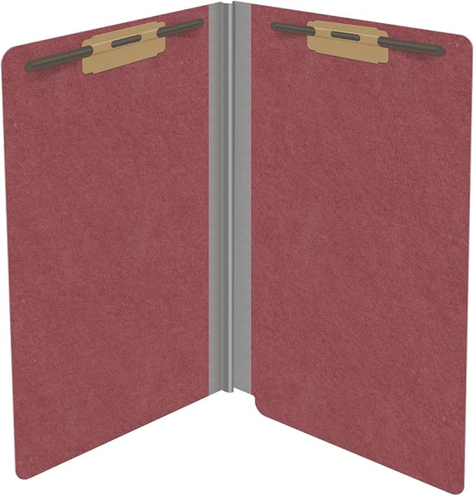 Ecom Folders End Tab Pressboard File Folders | Legal Size 25 Pt Stock with 2" Tyvek Expansion | Full Cut Tabs for Medical Charts, Legal Documents & Office Records | Dark Red, Box of 25 - Image 4