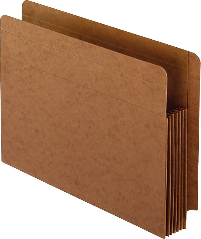 Pendaflex 95363 Heavy-Duty End Tab File Pockets, Straight Cut, 1 Pocket, Letter, Brown (Box of 10), Red - Image 3