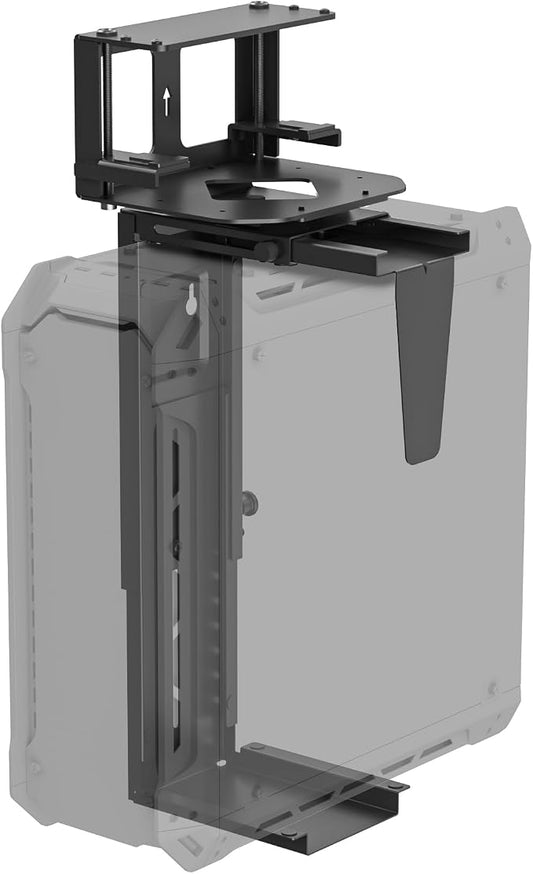 Suptek Clamp-on Desk or Desk Leg PC Mount,Adjustable Height and Width,CPU Under Desk Table Beam PC Mount Bracket Computer Tower Wall and Under Counter Holder by suptek