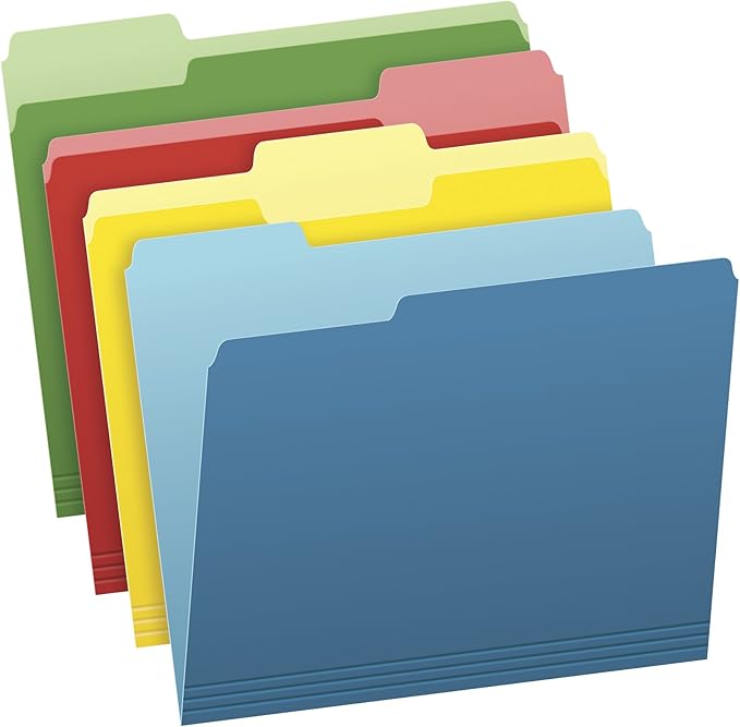 Pendaflex Extra Capacity Hanging File Folders (4152X2 ASST) and Pendaflex Two-Tone Color File Folders, Letter Size, Assorted Colors (03086), 36 Pack - Image 5