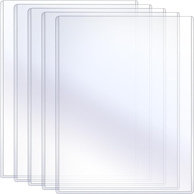 Sherr 5 Pcs Rigid Print Protectors Fit 24 x 36 Inch Poster Paper, Top Loading Page Protectors Plastic Poster Sleeves PVC Clear Sheet Holder to Display Photo Document Magazine Certificate by Sherr