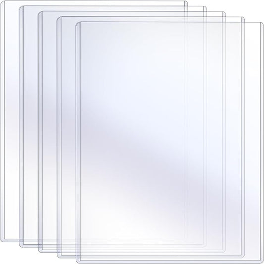 Sherr 5 Pcs Rigid Print Protectors Fit 24 x 36 Inch Poster Paper, Top Loading Page Protectors Plastic Poster Sleeves PVC Clear Sheet Holder to Display Photo Document Magazine Certificate by Sherr