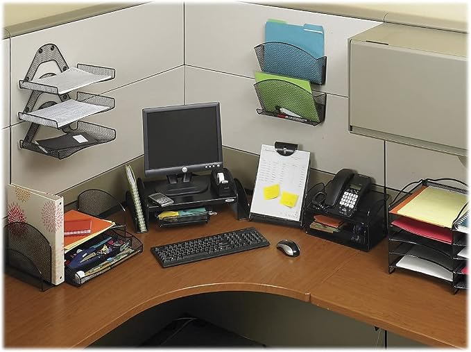 Safco 3603BL Wood Desk Riser, Optimize Supplies and Monitor Heights, Organize Desk and Tables, 8.25 Inch Riser, Black - Image 5