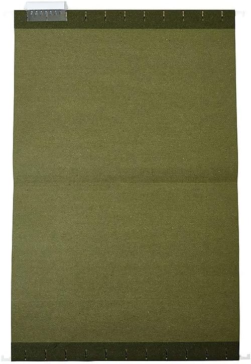 Staples Hanging File Folders, Letter Size, 1/5‑Cut Tabs, Standard Green, Includes Tabs & Paper Inserts – 25/Pack - Image 2