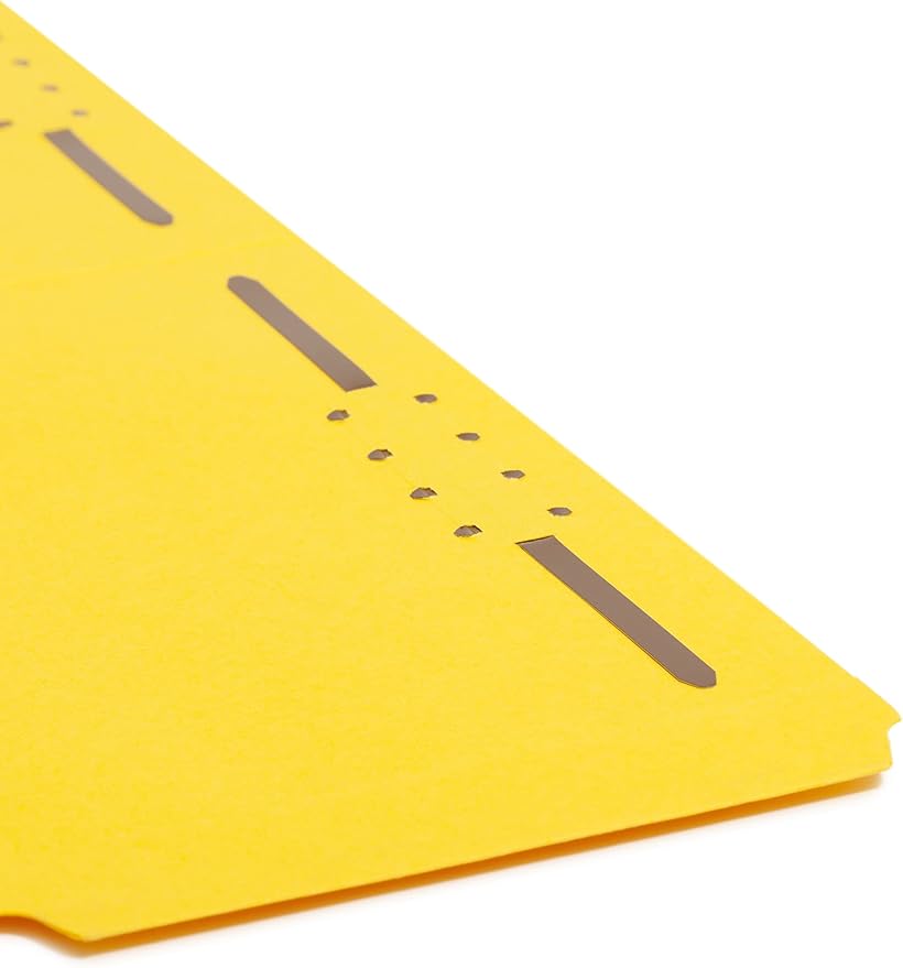 Smead Fastener File Folder, 2 Fasteners, Reinforced 1/3-Cut Tab, Legal Size, Yellow, 50 per Box (17940) (Pack of 1) - Image 6