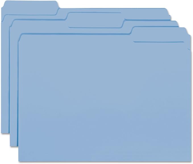 Smead Interior File Folder, 1/3-Cut Tab, Letter Size, Blue, 100 per Box, Expandable File Folders for Filing Cabinet - Image 4