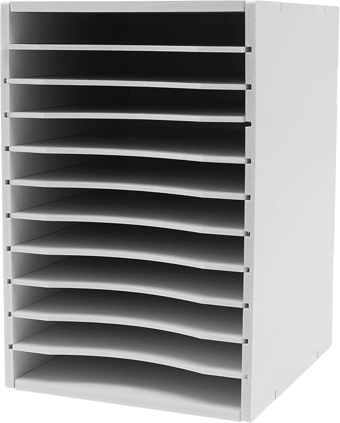 Mail Organizer 11 Slots, Literature Organizer for Classroom, Office, Home | PVC Materials & Adjustable Dividers | to Organize Files, Documents, Letters, Card Stock | 10.6''W*11.8''D*15.7''H by DreamRcoach