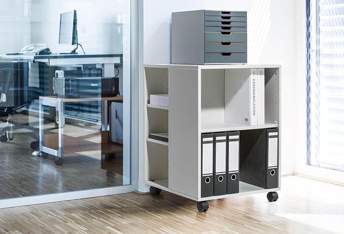 Durable Varicolor 7 Drawer Unit - Gray Desktop Drawer Set with 7 Color Coded Draws - Letter to Folio Size Files - Perfect for Storing Documents and Paper Work - Image 5