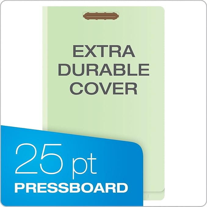 Pendaflex Pressboard End-Tab Classification Folders, Legal Size, 4 Section, 2.5" Expansion, Light Green, Straight Cut, 10/BX (23314) - Image 3