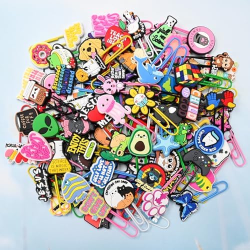 Paper Clips, 100pcs Random PaperClips Medium Colored Binder Clips Assorted Book Mark for Paperwork Office School Decorative - Image 6