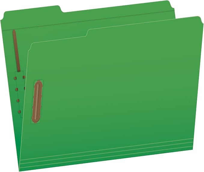 Pendaflex Fastener Folders, 2 Fasteners, Letter Size, Blue and Green, 1/3 Cut Tabs in Left, Right, Center Positions (50 per Box) - Image 5