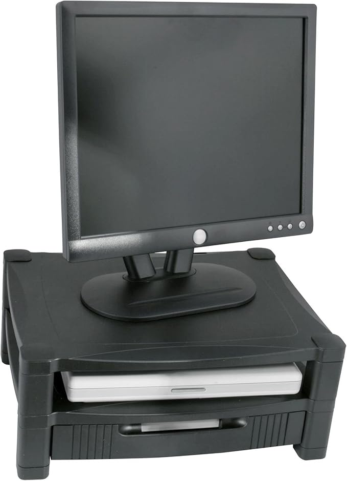 Kantek Two-Level Monitor Stand, 17" X 13.25" X 3.5" To 7", Black, Supports 50 Lbs - Image 7