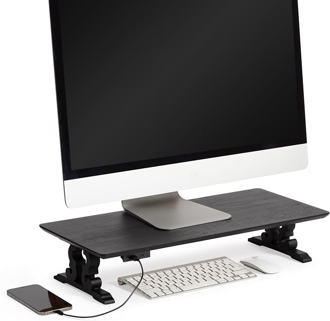 Anji Mountain Monitor Stand - Desktop Organizer & Laptop Riser, Ergonomic Monitor Riser, Space-Saving Monitor Stand for Desk, Durable Construction, Easy Assembly, Ideal for Home & Office by AnjiMountain