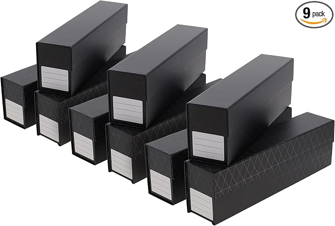 BCW QuickFold® Card Storage Boxes for Magnetics & Toploaders – 9 Pack | Trading Card Holder Box with Magnetic Closure | Easy Fold Assembly for Sports and TCG Cards by BCW