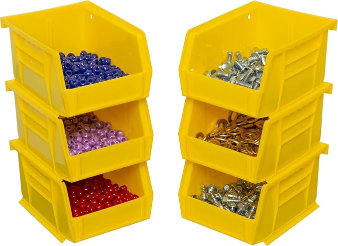 Akro-Mils 30210 AkroBins Plastic Storage Bins, 5"x4"x3", Yellow, 24-Pack | Space-Saving Stackable Bins for Garage, Pantry, Craft Organization - Image 9