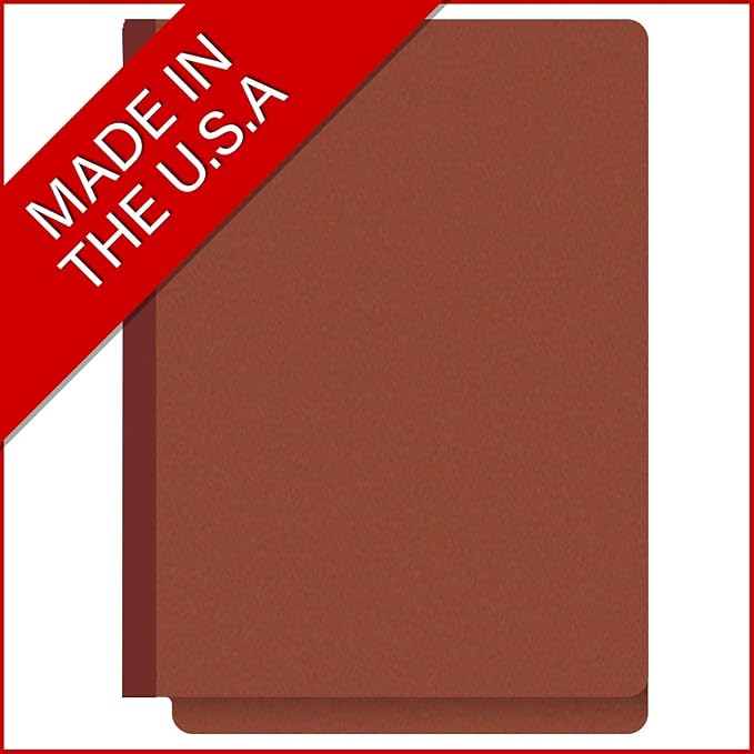 25 Pt. Pressboard Classification Folders, Full Cut End Tab, Letter Size, No Dividers, Brick Red (Box of 25) - Image 5