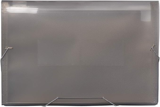 JAM PAPER Accordion Folders - 13 Pocket Plastic Expanding File - Legal Size - 10 x 15 - Smoke Grey - Sold Individually - Image 2