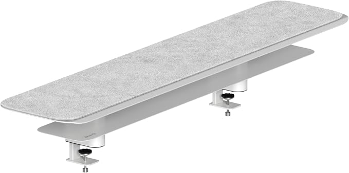 Branch Monitor Stand, Small Monitor Riser Second Tier Storage | Elegant, Durable Powder-Coated Steel Stand with Soft Felt Liner, White by Branch
