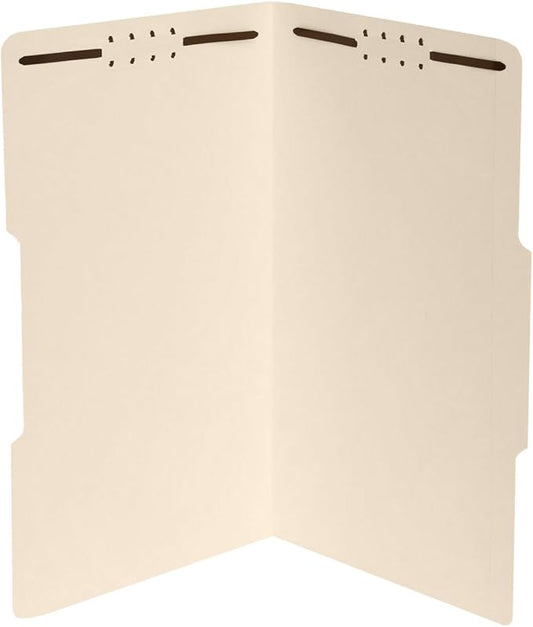 Blue Summit Supplies 50 Fastener File Folders, Legal, 1/3 Top Tab, Manila | Reinforced 1/3 top tab, legal size, 11pt, embedded fasteners, for legal, medical, and office record filing by BlueSummitSupplies