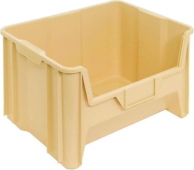 HE HUDSON EXCHANGE 20" x 15" x 12.5" Plastic Giant Stackable Hopper Bin, Tan by HudsonExchange