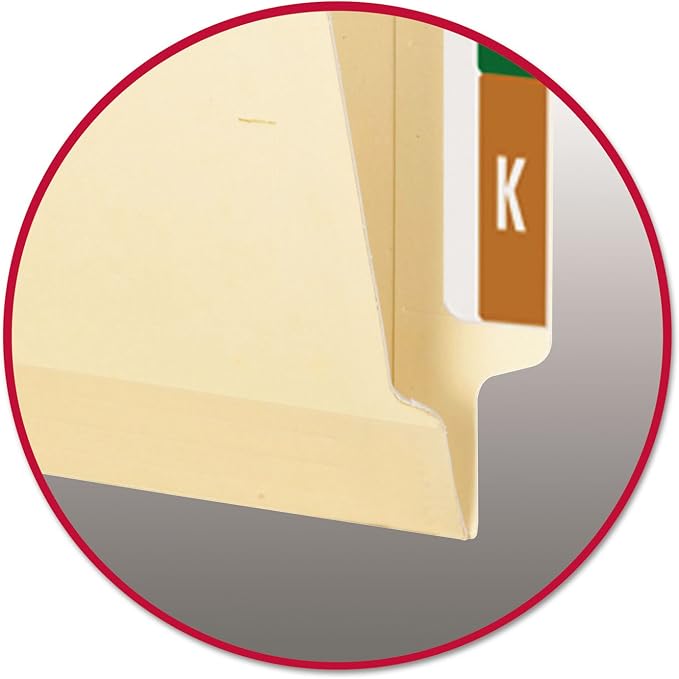 Smead TUFF® Laminated End Tab Fastener File Folder, Shelf-Master® Reinforced Straight-Cut Tab, 2 Fasteners, Letter Size, Manila, 50 per Box (34105) - Image 5