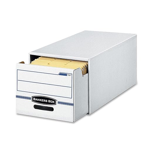 Fellowes Bankers Box® Stor/Drawer® File, Letter Size, 11 1/2" x 14" x 25 1/2", White/Blue, Pack Of 6 - Image 2