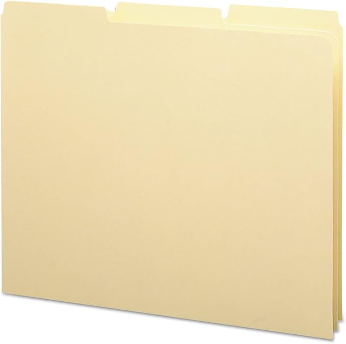 Smead Heavyweight Guides, 1/3 Cut Tab (Blank), Letter Size, Manila, 100 Per Box (50134) by SMEAD