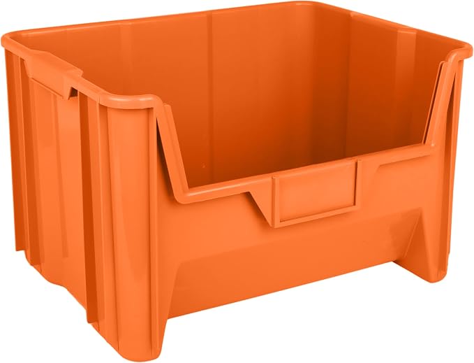 HE HUDSON EXCHANGE 20" x 15" x 12.5" (54 Pack) Plastic Giant Stackable Hopper Bin, Orange by HudsonExchange