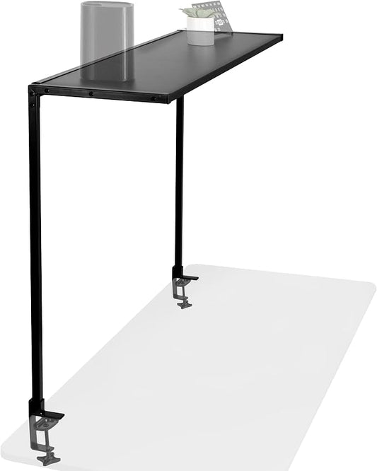 VIVO Large 42 inch Clamp-on Overhead Desk Shelf, Raised Desktop Organizer, Elevated Workstation Accessory Platform, Black, DESK-SHELF42-OB by Unknown