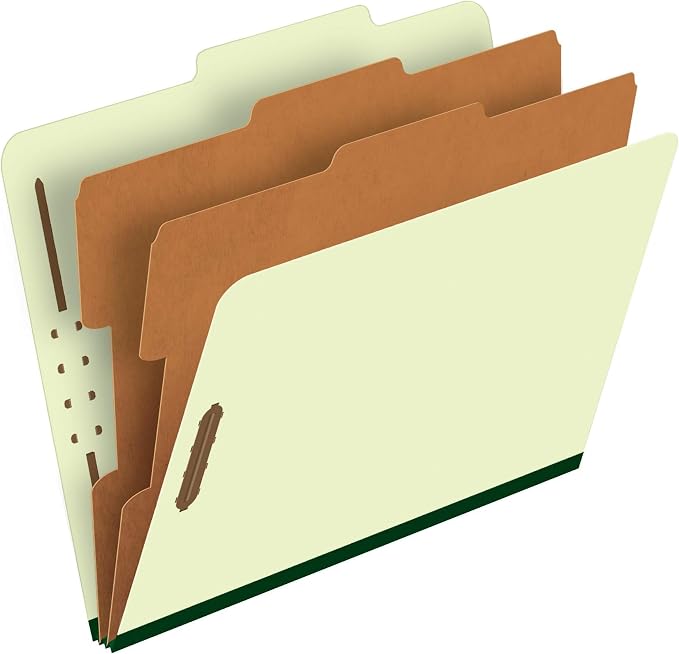 Pendaflex Classification Folders – 2 Dividers, Light Green, Letter, 10/BX (17173) (Pack of 5) by TOPSProducts