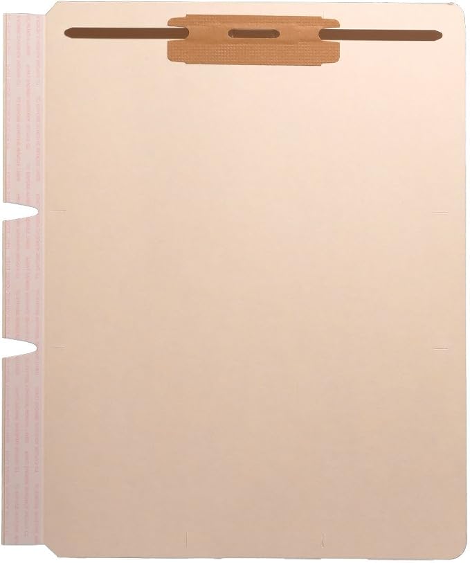 Self Adhesive Divider, Standard Side Flap, 2" Fasteners on Top of Both Sides (Box of 100) by Ecom+Folders